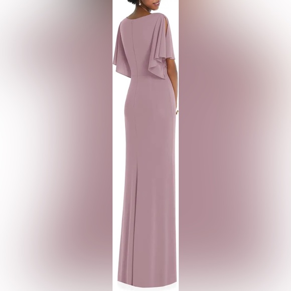 DESSY COLLECTION Flutter Sleeve Jersey Gown - Picture 2 of 5